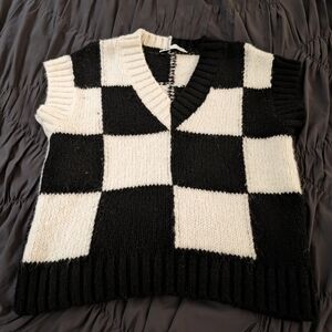Wednesday Adams Zara Checkered Vest